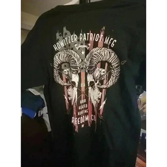 Howitzer Style Men's T-Shirt Patriot Hunt Military Grunt MFG Sz M CR6 Excellent - Picture 2 of 4
